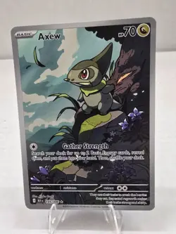Pokemon Card TCG: Axew 145/086 Illustration Rare NM Black Bolt SV New Near Mint - Image 1