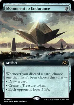 Monument to Endurance FOIL EXTENDED ART Aetherdrift Magic MTG NM - Image 1