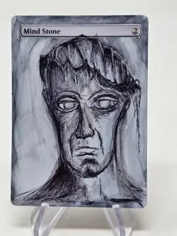 ALTERED - MIND STONE - Commander Magic The Gathering - *Altered Hand Painted * - Image 1