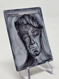 ALTERED - MIND STONE - Commander Magic The Gathering - *Altered Hand Painted * - Image 3