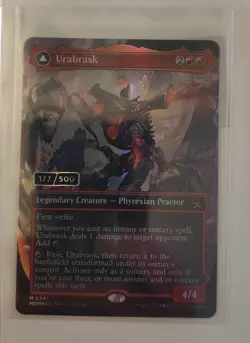 Serialized Foil Urabrask / The Great Work - Number 177, March Machines MtG Magic - Image 1