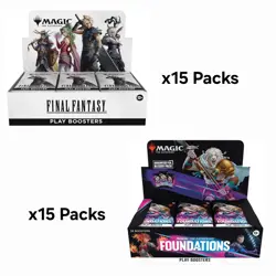 MTG Final Fantasy + Foundations, [x30] Booster Lot - [x15/Set] - Image 1