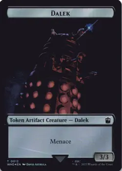 MTG Dalek // Treasure (0031) Double-Sided Token Foil NM Doctor Who - Image 1