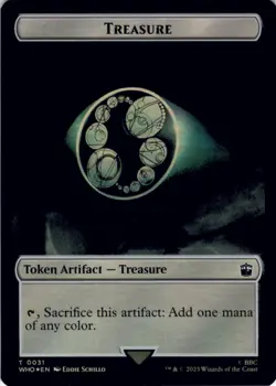 MTG Dalek // Treasure (0031) Double-Sided Token Foil NM Doctor Who - Image 2