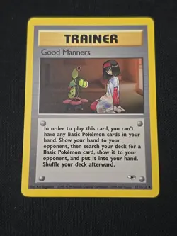 Good Manners 111/132 Gym Heroes Regular WOTC Vintage 2000 Pokemon TCG LP - Image 1