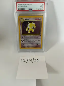 HYPNO 1999 POKEMON ORIGINAL FOSSIL RARE HOLO 8/62 PSA 9 - Image 1