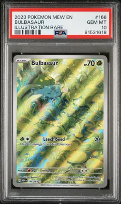 PSA 10 GEM MINT Bulbasaur Full Art Pokemon Card 166/165 Scarlet & Violet 151 - Image 1