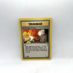 Pokemon TCG Lt. Surge's Treaty 112/132 1st Edition Gym Heroes WOTC Card - Image 1