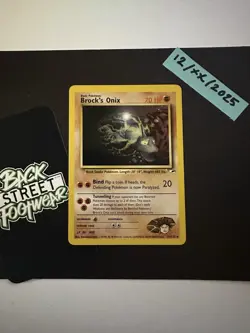 Brock's Onix 21/132, Gym Heroes, Pokemon TCG, Unlimited 2000, WOTC, Vintage, NM - Image 1