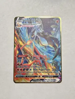 Pokemon Full Art Charizard X/Y VMAX Gold Metal Fan Art Card Collectible 500HP - Image 1