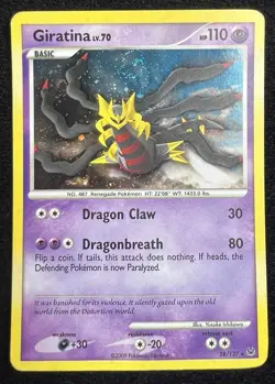 Giratina Lv. 70 28/127 DPPt Platinum Exclusive Holo Rare Pokemon SWIRL ?? - LP - Image 1