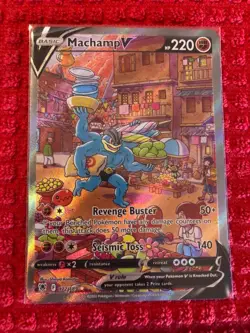 Machamp V (Alternate Full Art) 172/189 SwSh10 Near Mint Pokemon Card - Image 1