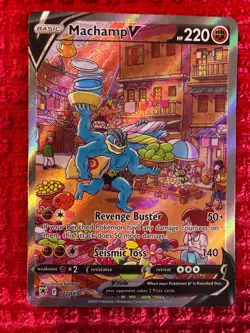 Machamp V (Alternate Full Art) 172/189 SwSh10 Near Mint Pokemon Card - Image 3