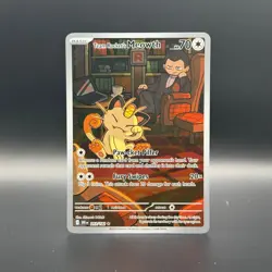 2025 Pokemon SV Destined Rivals DRI EN Team Rocket's Meowth #203/182 - Image 1