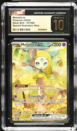 MELOETTA EX Black Bolt Special Illustration Rare #167 CGC Pristine 10 Pokemon - Image 1