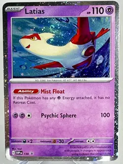 Latias 139 Black Star Promo Cosmos Holo Beautiful Swirl 🌀 Pokemon Stellar Crown - Image 1