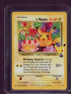 2021 Pokemon Birthday Pikachu Celebrations Classic Collection Promo Card #24 - Image 1