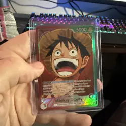 Monkey D. Luffy Trading Card One Piece TCG OP13-001 Leader Parallel NM - Image 1