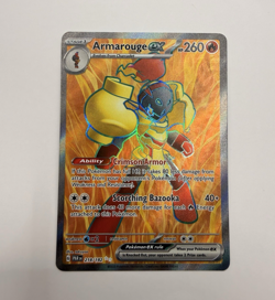 Pokemon TCG Armarouge EX Paradox Rift Holo Ultra Rare Card 218/182 NM Condition - Image 1
