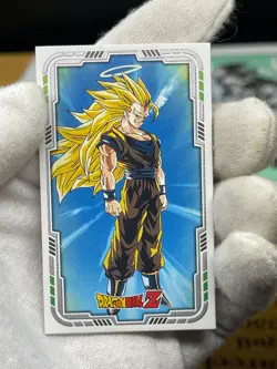 Dragon Ball Super Saiyan3 Son Goku Kaku Menko Card retro Japan Shueisha - Image 2