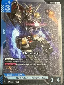 Gundam Card Game ST01-001 LR Gundam RX-78-2 - Image 1
