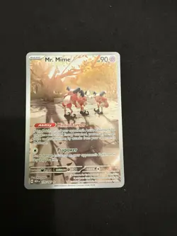 Pokemon TCG Mr. Mime Scarlet & Violet Holo Illustration Card 179/165 - Image 1