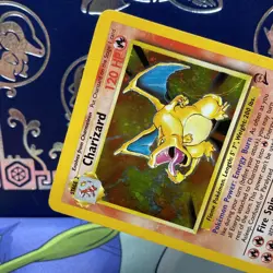 Charizard 4/130 Holo SWIRL Base Set 2 Pokemon Card HP - Image 4