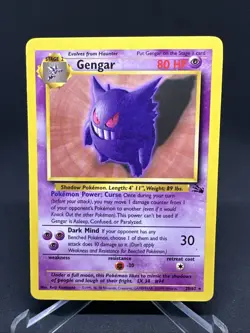 Vintage Pokemon TCG Gengar #20 Non Holo Base Fossil Set Card - Image 2