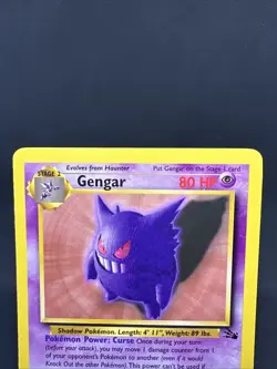 Vintage Pokemon TCG Gengar #20 Non Holo Base Fossil Set Card - Image 3