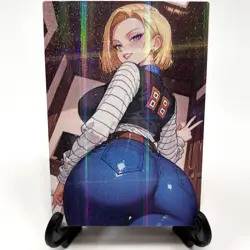 Dragon Ball Z Android 18 Sexy Anime Waifu Girl Doujin Lewd Goddess Story Card - Image 2