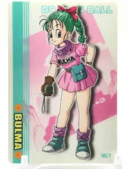Bulma DRAGON BALL Gumi Card TCG MORINAGA Vintage Japan very rare No.7 - Image 1
