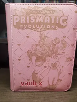 Prismatic Evolutions Sylveon Trading Card Binder 4 Pocket Pink - Image 1