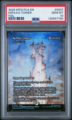 2025 MTG FINAL FANTASY THROUGH THE AGES FOIL #0007 KEFKA'S TOWER PSA 10 - Image 1