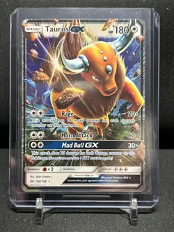 Tauros GX 100/149 Ultra Rare Holo Pokemon 2017 Sun & Moon NM - Image 1