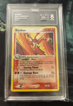 Pokemon EX Emerald Blaziken 1/106 Rare Holo TAG 8 - Image 1
