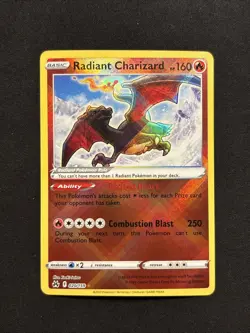 Pokemon TCG Radiant Charizard Crown Zenith 020/159 Holo Radiant Rare NM - Image 1