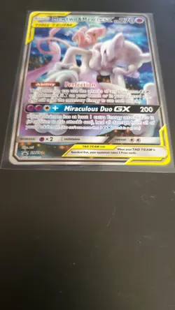 Pokemon TCG Mewtwo & Mew GX SM191 Tag Team Black Star Promo Sun & Moon NM+ Mint - Image 3