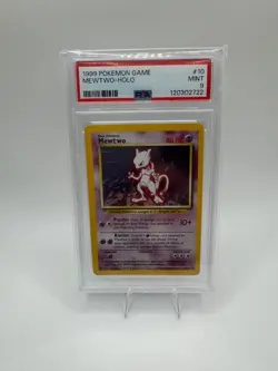 1999 POKEMON BASE SET UNLIMITED #10 MEWTWO-HOLO PSA 9 - Image 1