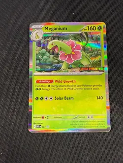 Pokemon Meganium 001 Black Star Promo Mega Evolution Stamped - Image 1