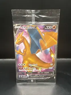 Pokemon Charizard V SWSH050 Full Art Black Star Promo Pokemon TCG Sealed - Image 1