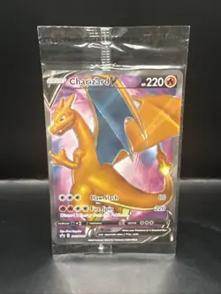 Pokemon Charizard V SWSH050 Full Art Black Star Promo Pokemon TCG Sealed - Image 2