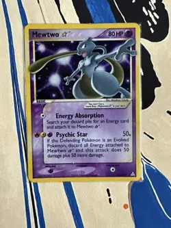 Pokemon Mewtwo Gold Star EX Holon Phantoms Holo Ultra Rare #103/110 - Image 1