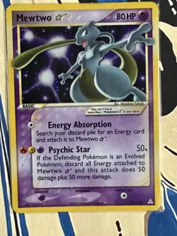 Pokemon Mewtwo Gold Star EX Holon Phantoms Holo Ultra Rare #103/110 - Image 2