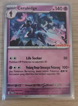 Pokemon - Rare - Promo Karte - Ceruledge SV-P 150 - Indonesian - GOOD DAY Stamp - Image 1
