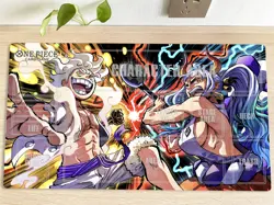 O-P Playmat Luffy Gear 5 & Yamato CCG OPCG TCG Trading Card Game Mat Table Pad - Image 1