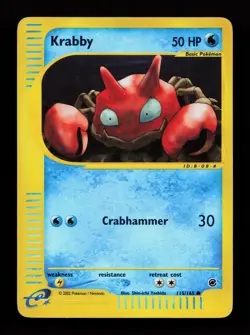 Krabby 115/165 Common Reverse Holo Expedition Pokemon Card - Image 1