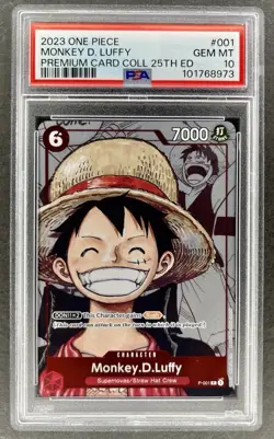 Monkey.D.Luffy (Alternate Art) P-001 One Piece Promotion Cards Foil PSA 10 - Image 1