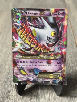 Pokemon TCG M Gengar EX XY166 Shiny Holo Black Star Promo Card - Image 1