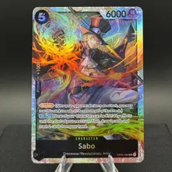 One Piece Kingdoms of Intrigue #OP04-083 Super Rare Foil TCG Card Sabo - Image 1