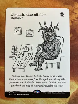 MTG Showcase Demonic Consultation Secret Lair: An Encyclopedia of MagicT - Image 1